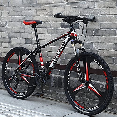 Mountain Bike : GGXX 24 / 26 Inch Mountain Bike 21 / 24 / 27 / 30 Speed MTB Bicycle With Suspension Fork, Dual-Disc Brake, Fenders Urban Commuter City Bicycle Suitable For Students, Teenagers, Adults