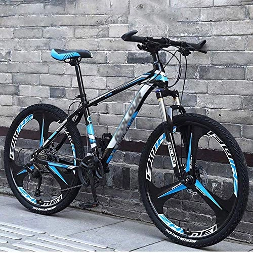 Mountain Bike : Giow Mountain Bike, Lightweight Aluminum Full Suspension Frame Mountain Bicycle, Suspension Fork, 26", 24 / 27 / 30 Speed (Color : 30 speed)