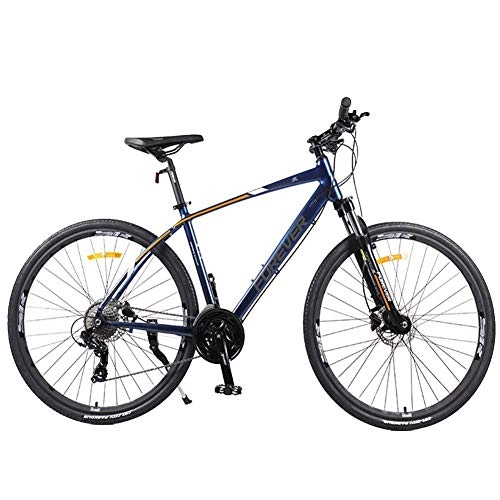 Mountain Bike : Giow Women Mountain Bikes, 26 Inch 27-Speed Mountain Trail Bike, Dual Disc Brake Aluminum Frame Hardtail Mountain Bike, Adjustable Seat, Blue