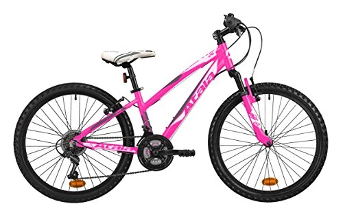 Mountain Bike : Girl's Mountain Bike Atala Race Comp 24, Fuchsia Pink-Anthracite, Suitable up to a height of 140cm