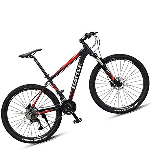 Mountain Bike : giyiohok 27.5 Inch Hardtail Mountain Bike 30 Speed for Adults Men Women Overdrive Front Suspension Mountain Bicycle with Hydraulic Disc Brake Aluminum Alloy-Black Red