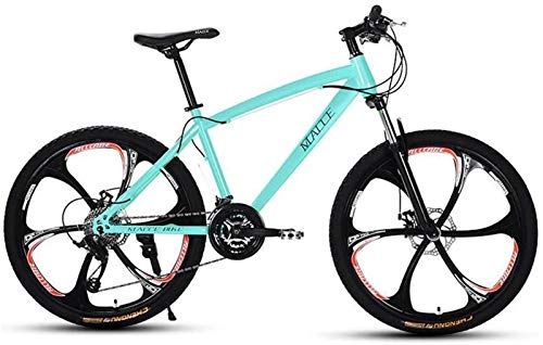 Mountain Bike : GMZTT Unisex Bicycle Adult 24 Inch Mountain Bicycle, Beach Snowmobile Bicycle, Double Disc Brake Bicycles, Aluminum Alloy Wheels, Man Woman General Purpose (Color : Blue, Size : 24 speed)