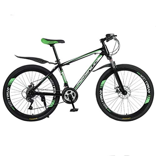 Mountain Bike : GOLDGOD 26 Inch Mountain Bike for Adult, Lightweight Carbon Steel Full Frame Mtb Bicycle with Wheel Front Suspension And Disc Brake Mountain Bicycle, 24 speed