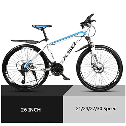 Mountain Bike : GOLDGOD 26 Inches Mtb Bicycle, High-Carbon Steel Hardtail Mountain Bike with Adjustable Seat And Anti-Slip Handlebar Double Mechanical Disc Brakes Mountain Bicycle, 24 speed