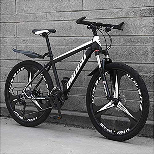 Mountain Bike : GOLDGOD High-Carbon Steel Hardtail Mountain Bike, 26 Inch Men's Mtb Bicycle with Front Suspension And Adjustable Seat Mountain Bicycle Quick-Release One-Piece Hub Design, 21 speed