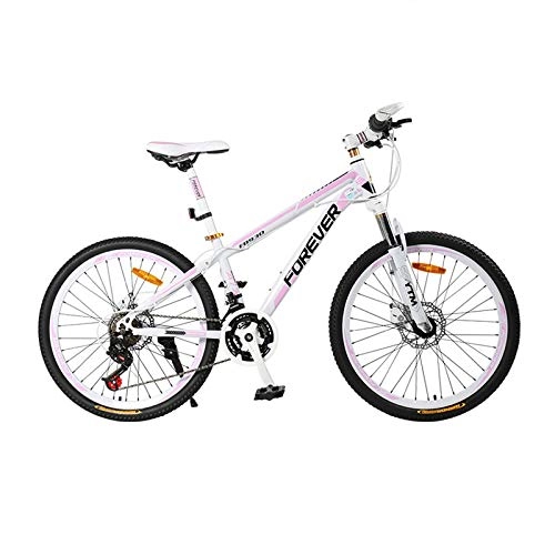Mountain Bike : GQFGYYL-QD Mountain Bike with Adjustable Seat and Shock Absorption, 26 Inches Wheels 24 Speed Dual Disc Brake Aluminum alloy Mountain Bicycle, for Adults Outdoor Riding
