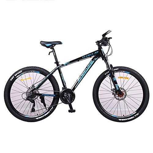 Mountain Bike : GQFGYYL-QD Mountain Bike with Adjustable Seat and Shock Absorption, 26 Inches Wheels 27 Speed Dual Disc Brake Aluminum alloy Mountain Bicycle, for Adults Outdoor Riding, 1
