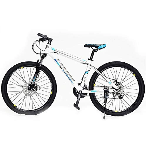 Mountain Bike : GQFGYYL-QD Mountain Bike with Adjustable Seat and Shock Absorption, 26 Inches Wheels 27 Speed Dual Disc Brake Aluminum alloy Mountain Bicycle, for Adults Outdoor Riding, 4