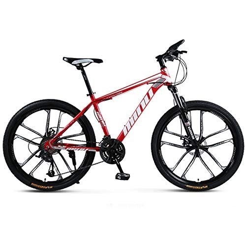 Mountain Bike : GQFGYYL-QD Mountain Bike with Adjustable Seat and Shock Absorption, Double Disc Brake Mountain Bicycle 26 Inches Wheels 30 Speed, for Adults Outdoor Riding, 5