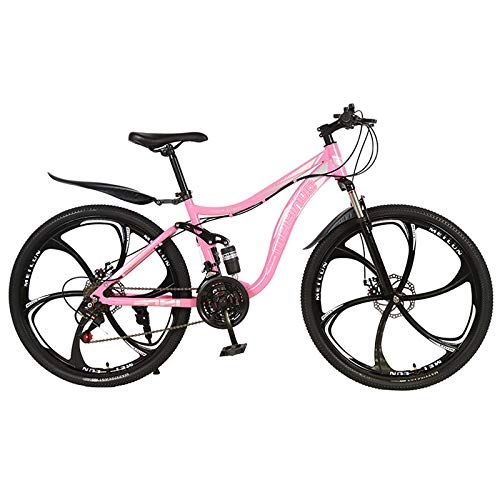 Mountain Bike : GQFGYYL-QD Mountain Bike with Adjustable Seat and Shock Absorption, Double Disc Brake Mountain Bicycle, for Adults Outdoor Riding 26 Inches Wheels 27 Speed, 3