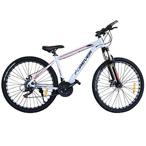 Mountain Bike : GQFGYYL-QD Mountain Bike with Adjustable Seat and Shock Absorption, Mountain Bicycle with Adjustable Front Handle Height and Dual Disc Brake, 27.5 Inches 21 Speed, for Adults Outdoor Riding