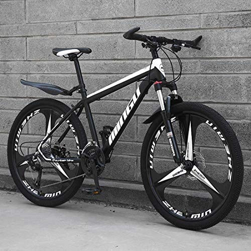 Mountain Bike : GQQ Bikes Mountain, High-Carbon Steel Hardtail Mountain Bike, Variable Speed Bicycle with Front Suspension Adjustable Seat, 21 / 24 / 27 / 20 Speed 26Inch, A1, 30, D1