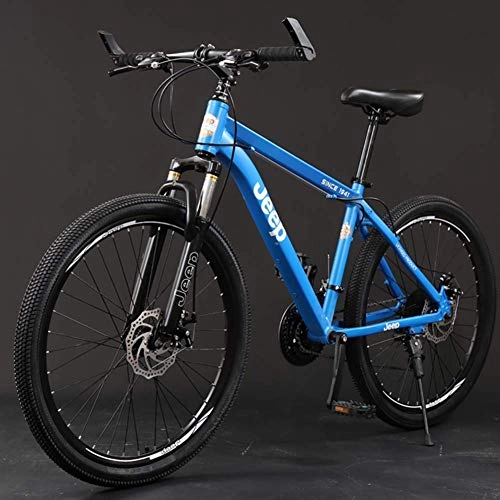 Mountain Bike : GQQ Mountain Bike, 30 Speeds Mountain Bikes Lightweight Aluminum Alloy Frame Bicycles 26 inch Double Disc Brake Road Bikes, Blue
