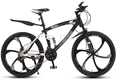 Mountain Bike : GQQ Variable Speed Bicycle, Adult Men 26 inch Mountain Bike, Students Double Disc Brake Town Bicycle, Highcarbon Steel Snow Bikes, Magnesium Alloy, C, 21 Speed, C