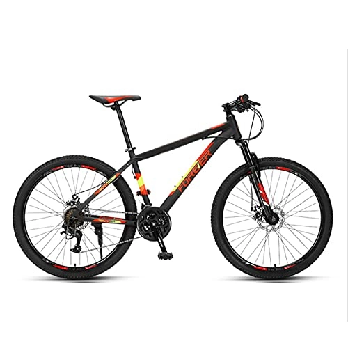Mountain Bike : GREAT 24 Speed Mountain Bike, 26 Inch Bicycle Aluminum Alloy Frame Commuter Bike With Waterproof Height Adjustable Bicycle Seat(Color:A)