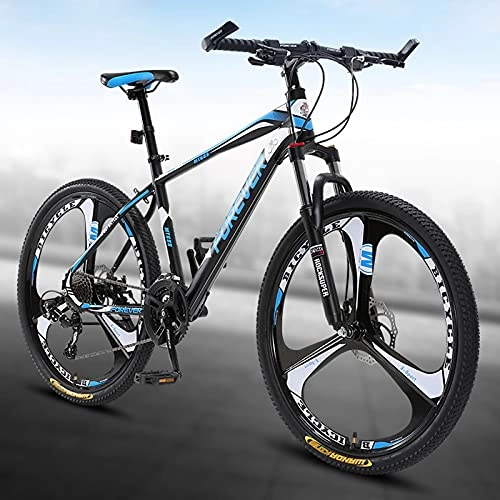 Mountain Bike : GREAT 26 Inches Mountain Bike Bicycle, Front And Rear Mechanical Double Disc Brakes Road Bike High-carbon Steel Frame Commuter Bike For Man Woman 160-180cm(Size:30 speed, Color:Blue)