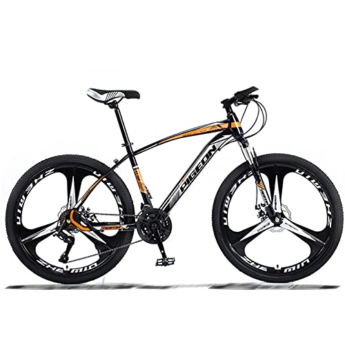 Mountain Bike : GREAT 26 Inches Mountain Bikes, Man Woman Road Bike 21 Speed Bicycle Dual Disc Brake Bike Thick Anti-skid Wear-resistant Tires Commuter Bike(Color:D)