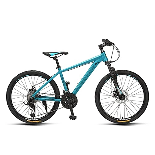 Mountain Bike : GREAT Adult Children Mountain Bike, 26” / 24”Bicycle Aluminum Alloy Frame Road Bikes Double Disc Brake Bike For Junior / High School Student(Size:24 inches, Color:Blue)