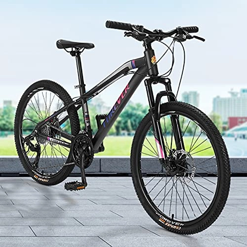 Mountain Bike : GREAT Adult Mountain Bike, Road Bikes 24-Inch Wheels Aluminum Alloy Frame 27 Speed Disc Brakes Bicycle For People With A Height Of 130-170cm(Color:Black)