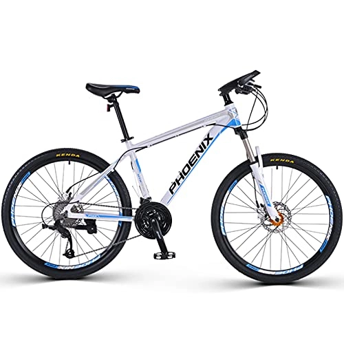 Mountain Bike : GREAT Lightweight 27 Speeds Mountain Bikes 26 Inch Bicycles Strong Alloy Frame With Disc Brake Outdoor Sports Commuter Bike For Man Woman(Color:Blue)