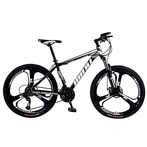 Mountain Bike : GREAT Mountain Bike, 26 Inches Anti-slip Grip Bike High-carbon Steel MTB Bicycle 3-Spoke Wheels Dual Suspension Bicycle For Men And Women 160-185CM(Size:27 speed, Color:Black)