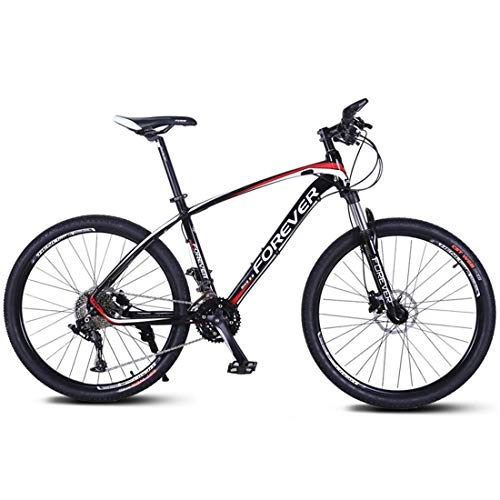 Mountain Bike : GRXXX Mountain Bike Double Oil Disc Brakes Off-road Speed Bicycle 26 inch 33 Speed Bicycle Adult Wheel, Black-26 inches