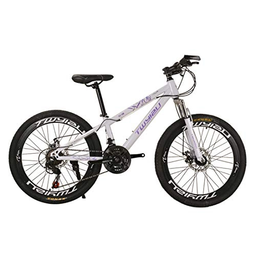 Mountain Bike : GRXXX Mountain Bike Shock Absorber Suspension Fork Mountain Bicycle Ourdoor Student gift 24 inch, White-24 inch