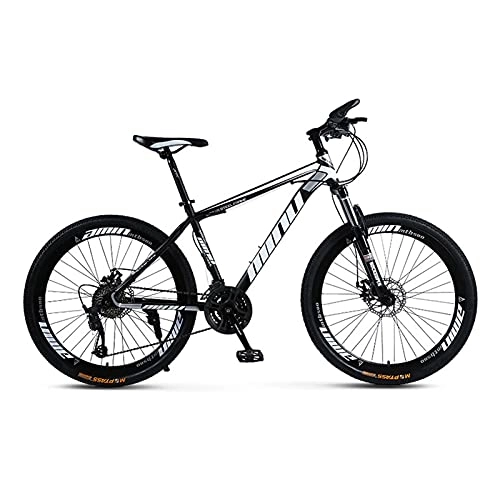 Mountain Bike : GUHUIHE 24" / 26" Mountain Bike for Adult, High-Carbon Steel Frame Adult Variable Speed Bicycle ，Dual Disc Brake Hardtail (Color : Red, Size : 24 inch)