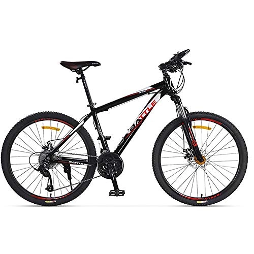 Mountain Bike : GUI-Mask SDZXCMountain Bike Bicycle Aluminum Frame Palin Drums Shock Absorber Front Fork Men and Women Student-Style Cross-Country Bicycle 26 Inch 27 Speed