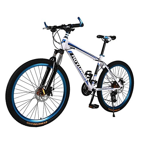 Mountain Bike : Gunai Mountain Bike 26 Inches 21 Speed Carbon Steel Frame Dual Disc Brake Bike