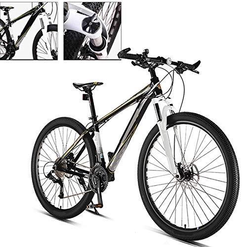 Mountain Bike : GUOHAPPY Mountain Bike, 29-Inch, 33-Speed, 330Lbs Load-Bearing, Aluminum Alloy Frame, Not Easy To Rust, Durable, Suitable for People 165Cm-195Cm Tall, black yellow