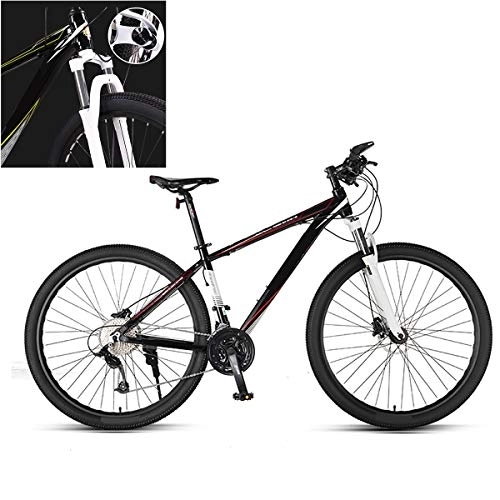 Mountain Bike : GUOHAPPY Suitable for Height 165Cm-195Cm, 29-Inch Mountain Bike, 33-Speed Shock Absorber, Load-Bearing 330Lbs, with A Variety of Gifts, Black red