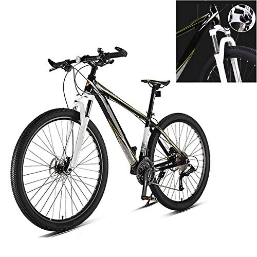 Mountain Bike : GUOHAPPY Suitable for Height 165Cm-195Cm, 29-Inch Mountain Bike, 33-Speed Shock Absorber, Load-Bearing 330Lbs, with A Variety of Gifts, black yellow