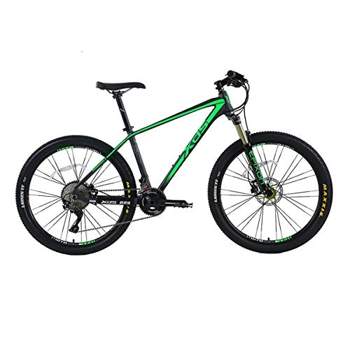 Mountain Bike : Guyuexuan Bike, Mountain Bikes, Off-road Competitive Bikes, Aluminum 22-speed 26-inch, Family Or Professional Competition The latest style, simple design (Color : Black green, Edition : 22 speed)