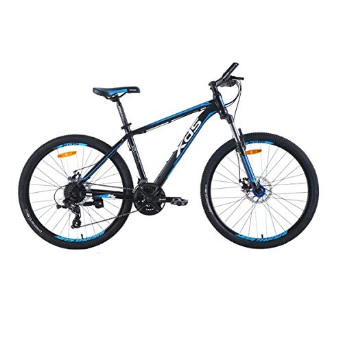 Mountain Bike : Guyuexuan Mountain Bike, City Commuter Bike, Adult, Student, 24 Speed 26 Inch Aluminum Alloy Shifting Bicycle The latest style, simple design (Color : Black blue, Edition : 24 speed)