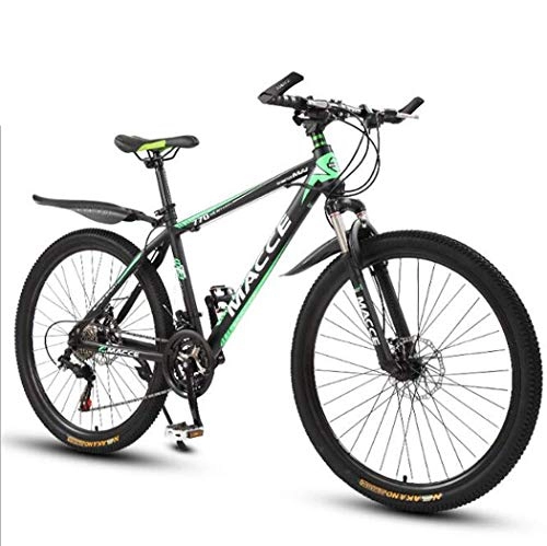 Mountain Bike : GWFVA 26" 24-Speed for Adult, High-Carbon Steel Hardtail Full Suspension Frame, Suspension Fork, Disc Brake