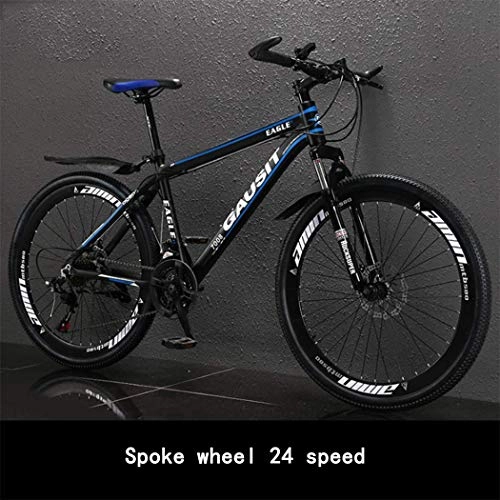 Mountain Bike : GWFVA 27 Speed Mountain Bike, 26 Inches Adults Bike with Double Disc Brake U Type Front Fork, Ultra-Light Aluminum Alloy Frame Anti-Slip Bicycles