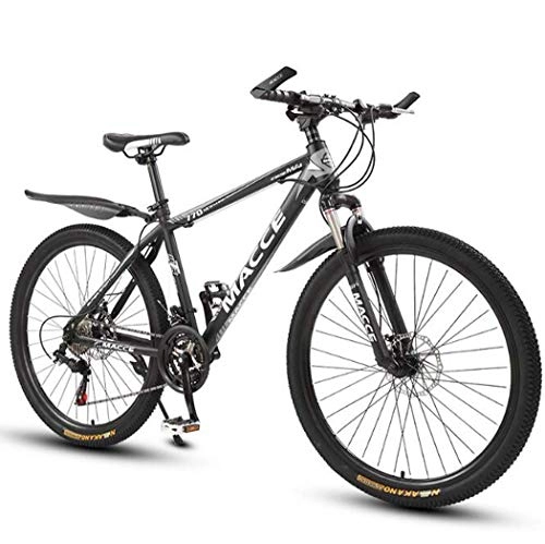 Mountain Bike : GWFVA Bicycle, 26 Inch High Carbon Steel Off-Road Bike, Full Suspension Bikes, Dual Disc Brake Men's Womens Hard Tail Mountain Bike, 27 Speed