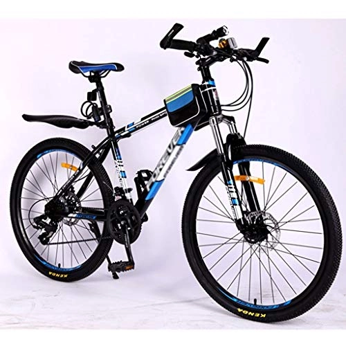 Mountain Bike : GXQZCL-1 26" Mountain Bikes, Steel Frame Hard-tail Bicycles with Dual Disc Brake and Front Suspension, 21 speeds MTB Bike (Color : C)