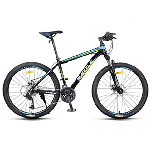 Mountain Bike : GXQZCL-1 26inch Mountain Bike, Aluminium Alloy Frame Hardtail Bicycles, Double Disc Brake and Front Suspension, 27 Speed MTB Bike (Color : B)