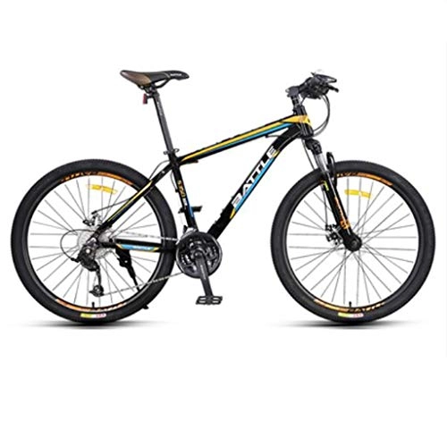 Mountain Bike : GXQZCL-1 26inch Mountain Bike, Aluminium Alloy Frame Hardtail Mountain Bicycles, Dual Disc Brake and Locking Front Suspension, 27 / 30 Speed MTB Bike (Color : A, Size : 27 Speed)