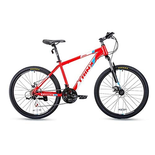 Mountain Bike : GXQZCL-1 26inch Mountain Bike / Bicycles, Carbon Steel Frame, Front Suspension and Dual Disc Brake, 21 Speed, 17inch Frame MTB Bike (Color : Red)