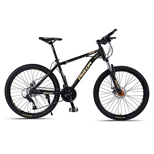 Mountain Bike : GXQZCL-1 26inch Mountain Bike / Bicycles, Carbon Steel Frame, Front Suspension and Dual Disc Brake, 24 Speed MTB Bike (Color : A)