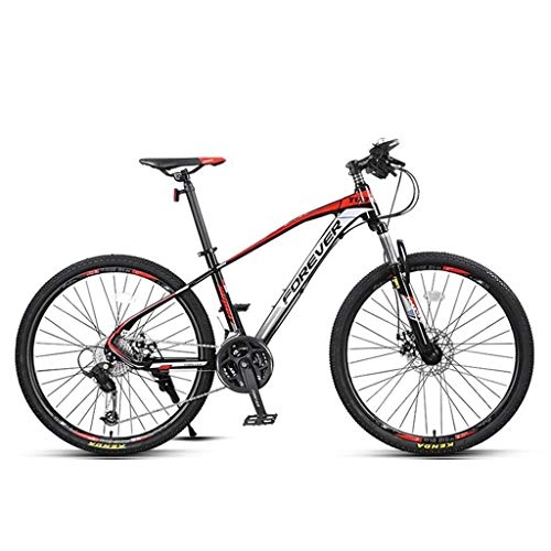 Mountain Bike : GXQZCL-1 Mountain Bike, Aluminium Alloy Frame Mountain Bicycles, Double Disc Brake and Front Fork, 27.5inch Spoke Wheel, 27 Speed MTB Bike (Color : A)