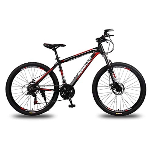 Mountain Bike : GXQZCL-1 Mountain Bike, Aluminium Alloy Frame Mountain Bicycles, Double Disc Brake and Front Suspension, 26inch Wheel, 21 Speed MTB Bike (Color : A)