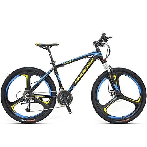 Mountain Bike : GXQZCL-1 Mountain Bike, Aluminium Alloy Frame Mountain Bicycles, Dual Disc Brake and Front Suspension, 26inch Wheel, 27 Speed MTB Bike (Color : C)