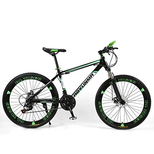 Mountain Bike : GYF Mountain Bike Mens Bicycle Bike Bicycle Mountain Bike, Carbon Steel Frame Bicycles, Double Disc Brake and Front Fork, 26inch Spoke Wheel Mountain Bike Alloy Frame Bicycle Men's Bike