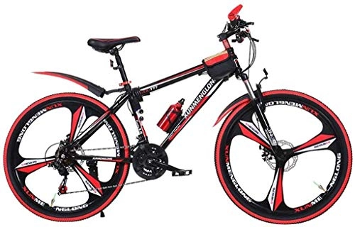 Mountain Bike : GZCC Bicycles Adult Mountain Bike Bicycle Student Road Bike Mountaineering Bicycle Outdoor Leisure Bicycle Speed ​​Adjustable Double Disc Brake Bicycle (Color: Red, Size: 24inch)