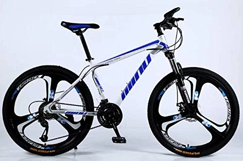 Mountain Bike : H-LML Unisex Mountain Bike 26 Inch / 30 Speed Single Wheel Off-Road Variable Speed Bicycle Student Shock Absorption Bicycle, Blue