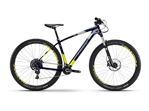 Mountain Bike : HAIBIKE Bike Greed hardnine 7.0Carbon 29"22-velocit Size 45Blue / Yellow 2018(MTB) / Suspension Bike Greed hardnine 7.0Carbon 29" 22-speed Size 45Blue / Yellow 2018(MTB Front Suspension)